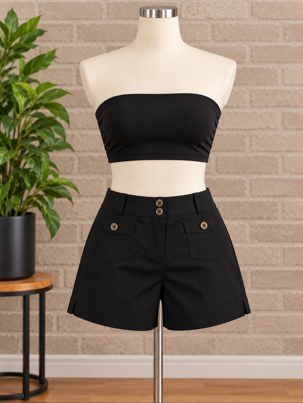 Women's New York & Company 4 Pocket Black Shorts Sz.6